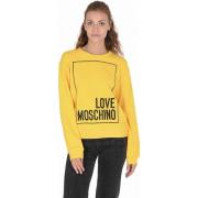 Overhemd Love Moschino geel logo sweatshirt voor dames