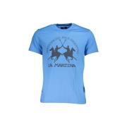 T-shirt Korte Mouw La Martina Katoenen T-shirt met korte mouwen en log...