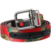 Riem D&amp;G Leren jacquard metalen gesp riem