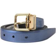 Riem D&amp;G Blauwe Leren Riem