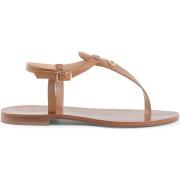 Teenslippers Dee Ocleppo Anfisa Leren String Sandalen Tan