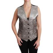 Kostuum D&amp;G Metallic mouwloze brokaat top