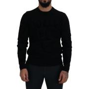 Sweater D&amp;G Wollen Logo Patroon Crewneck Pullover Trui