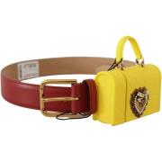 Riem D&amp;G Lederen Heart Bag Buckle Riem