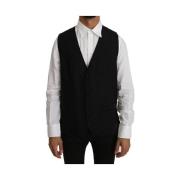 Gilet D&amp;G Zwart Wollen Smoking Vest