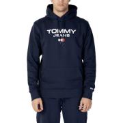 Sweater Tommy Hilfiger Effen sweatshirt met capuchon van 100% katoen