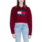 Fleece Jack Tommy Hilfiger Womens Cropped Logo Sweater Bourgondie