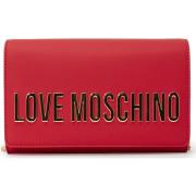 Tas Love Moschino Womens Chain Portemonnee Rood Leer