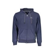 Sweater La Martina Heren Polo Full Zip Hoodie Sweatshirt Blauw