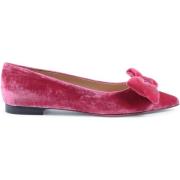 Ballerina's Dee Ocleppo Fluwelen Strik Ballerina Flats - Roze