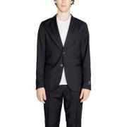 Blazer EAX Effen zwarte blazer met knopen