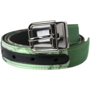 Riem D&amp;G Leren jacquard metalen gesp riem