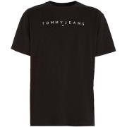 T-shirt Tommy Jeans Linear Logo T-Shirt Black