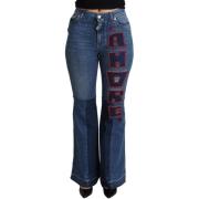 Broek D&amp;G Amore Boot Cut Katoenen Stretch Broek