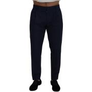 Broek D&amp;G Classic Fit Navy wollen broek voor heren