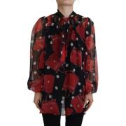 Overhemd D&amp;G Zijden Sicilie Blouse met tassenprint