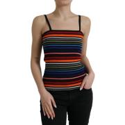 Overhemd D&amp;G Gestreepte tanktop van een katoenmix met spaghettiban...