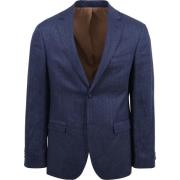 Blazer Suitable Blazer Linnen Royal Blauw