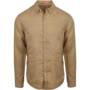 Overhemd Lange Mouw Scotch &amp; Soda Linnen Overhemd Beige