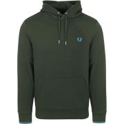 Sweater Fred Perry Hoodie Logo Night Green