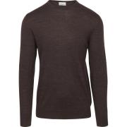 Sweater Profuomo Pullover Merinowol Donkerbruin