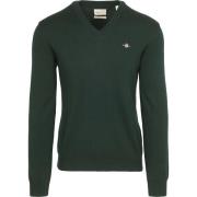 Sweater Gant Trui V-Hals Donkergroen