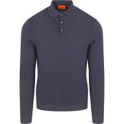 Sweater Suitable Compact Cotton Poloshirt Navy