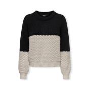 Trui Only Rose Life Knit - Black/Pumice