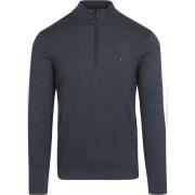 Sweater No Excess Half Zip Trui Navy