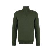 Trui Barbour Essential Wool Halp Zip Jumper - Mid Olive