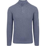 Sweater Suitable Mou Half Zip Trui Blauw