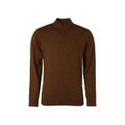 Sweater No Excess Half Zip Trui Caramel