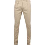 Broek Suitable Chino Pico Pleat Flanel Sand