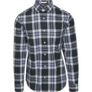 Overhemd Lange Mouw Gant Overhemd Tartan Ruit Blauw