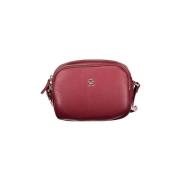 Handtas Tommy Hilfiger rode leren crossbodytas voor dames