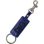 Sleutelhanger D&amp;G Blauwe Leren Sleutelhanger