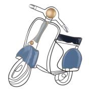 Beeldjes Signes Grimalt Vespa-Muurornament
