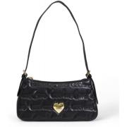 Tas Love Moschino Gewatteerde Schoudertas met Hart Logo Zwart