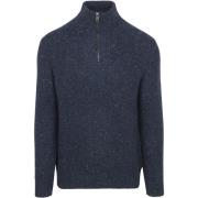 Sweater Mcgregor Half Zip Trui Merinowol Navy