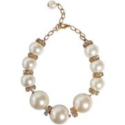 Ketting D&amp;G Goudkleurige Faux Pearl Statement Ketting