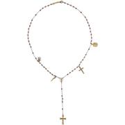 Ketting D&amp;G Rozenkrans Ketting met Kruis Hanger in Goud