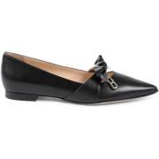 Ballerina's Dee Ocleppo Bow Ballerina's Zwart Leren Flats