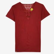 T-shirt Korte Mouw Oxbow Losse top met kanten inzetstuk P2TIA