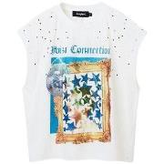 Overhemd Desigual Katoenen T-shirt met ronde hals