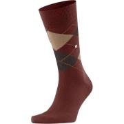 High socks Burlington Wol Edinburgh Brique 8411