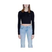 Overhemd Tommy Hilfiger Crop Henley Top Lange Mouwen