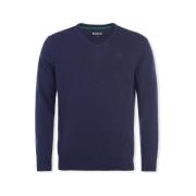 Trui Barbour Lambswool V Knit - Navy