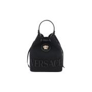 Schoudertas Versace La Medusa Bucket Bag met trekkoordsluiting en Medu...