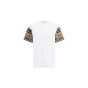 Overhemd Burberry Checkgedetailleerd katoenen jersey T-shirt