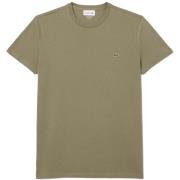 T-shirt Lacoste Cotton Pima Crew Neck T-Shirt Khaki Green